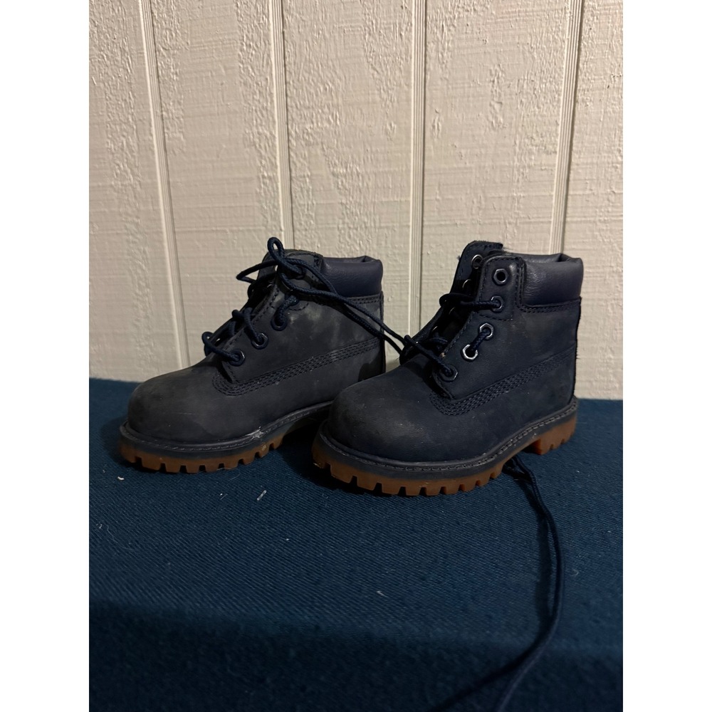 Timberland Toddler 6 Inch Premium Waterproof Boots Navy Blue 3783A Size 6.5 US